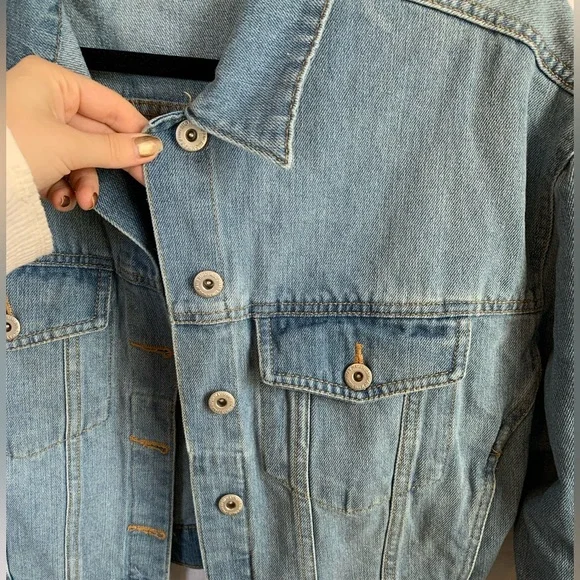 Womens Highway Jeans Cropped Oversized Jean Jacket - Picture 3 of 11